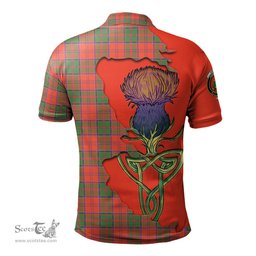 Scottish Grant Ancient Clan Tartan with Thistle and Scotland Map Tartan Plaid Polo Shirt Scottish Plaid Tartan Plaid - ScotsTee - scotstee.com