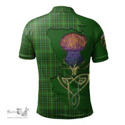 Scottish Forrester or Foster Hunting Clan Tartan with Thistle and Scotland Map Tartan Plaid Polo Shirt Scottish Plaid Tartan Plaid - ScotsTee - scotstee.com