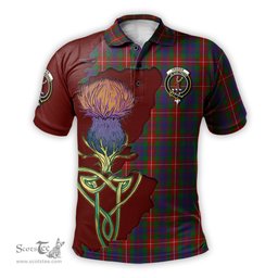 Scottish Fraser of Lovat Clan Tartan with Thistle and Scotland Map Tartan Plaid Polo Shirt Scottish Plaid Tartan Plaid - ScotsTee - scotstee.com