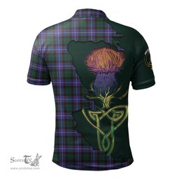 Scottish Guthrie Modern Clan Tartan with Thistle and Scotland Map Tartan Plaid Polo Shirt Scottish Plaid Tartan Plaid - ScotsTee - scotstee.com