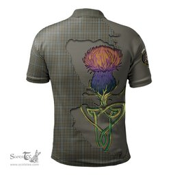 Scottish Haig Clan Tartan with Thistle and Scotland Map Tartan Plaid Polo Shirt Scottish Plaid Tartan Plaid - ScotsTee - scotstee.com
