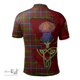 Scottish Forrester or Foster Clan Tartan with Thistle and Scotland Map Tartan Plaid Polo Shirt Scottish Plaid Tartan Plaid - ScotsTee - scotstee.com