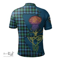 Scottish Galbraith Ancient Clan Tartan with Thistle and Scotland Map Tartan Plaid Polo Shirt Scottish Plaid Tartan Plaid - ScotsTee - scotstee.com