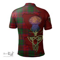 Scottish Grant Clan Tartan with Thistle and Scotland Map Tartan Plaid Polo Shirt Scottish Plaid Tartan Plaid - ScotsTee - scotstee.com