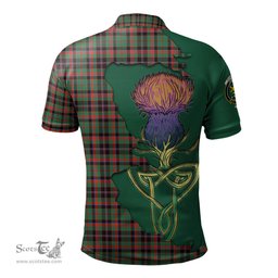 Scottish Cumming Hunting Ancient Clan Tartan with Thistle and Scotland Map Tartan Plaid Polo Shirt Scottish Plaid Tartan Plaid - ScotsTee - scotstee.com