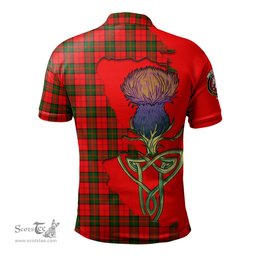 Scottish Dunbar Modern Clan Tartan with Thistle and Scotland Map Tartan Plaid Polo Shirt Scottish Plaid Tartan Plaid - ScotsTee - scotstee.com
