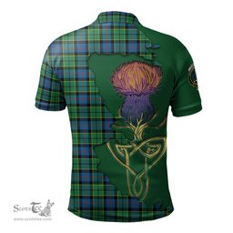 Scottish Forsyth Ancient Clan Tartan with Thistle and Scotland Map Tartan Plaid Polo Shirt Scottish Plaid Tartan Plaid - ScotsTee - scotstee.com