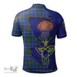 Scottish Edmonstone Clan Tartan with Thistle and Scotland Map Tartan Plaid Polo Shirt Scottish Plaid Tartan Plaid - ScotsTee - scotstee.com