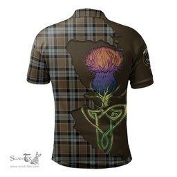 Scottish Graham of Menteith Weathered Clan Tartan with Thistle and Scotland Map Tartan Plaid Polo Shirt Scottish Plaid Tartan Plaid - ScotsTee - scotstee.com