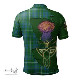 Scottish Hay Hunting Clan Tartan with Thistle and Scotland Map Tartan Plaid Polo Shirt Scottish Plaid Tartan Plaid - ScotsTee - scotstee.com