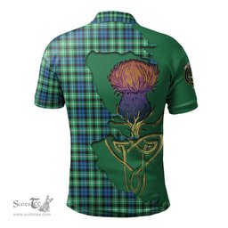 Scottish Graham of Montrose Ancient Clan Tartan with Thistle and Scotland Map Tartan Plaid Polo Shirt Scottish Plaid Tartan Plaid - ScotsTee - scotstee.com