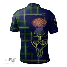 Scottish Forbes Modern Clan Tartan with Thistle and Scotland Map Tartan Plaid Polo Shirt Scottish Plaid Tartan Plaid - ScotsTee - scotstee.com