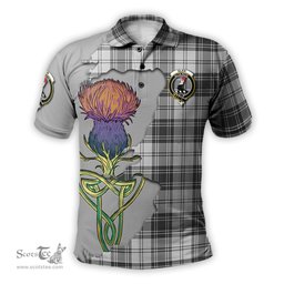 Scottish Glen Clan Tartan with Thistle and Scotland Map Tartan Plaid Polo Shirt Scottish Plaid Tartan Plaid - ScotsTee - scotstee.com
