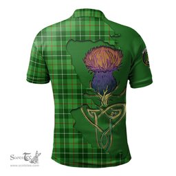 Scottish Galloway Clan Tartan with Thistle and Scotland Map Tartan Plaid Polo Shirt Scottish Plaid Tartan Plaid - ScotsTee - scotstee.com