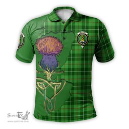 Scottish Galloway Clan Tartan with Thistle and Scotland Map Tartan Plaid Polo Shirt Scottish Plaid Tartan Plaid - ScotsTee - scotstee.com