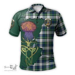 Scottish Gordon Dress Ancient Clan Tartan with Thistle and Scotland Map Tartan Plaid Polo Shirt Scottish Plaid Tartan Plaid - ScotsTee - scotstee.com