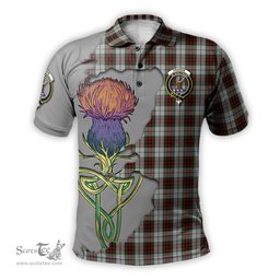 Scottish Fraser Dress Clan Tartan with Thistle and Scotland Map Tartan Plaid Polo Shirt Scottish Plaid Tartan Plaid - ScotsTee - scotstee.com
