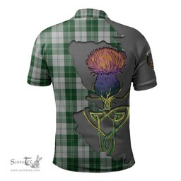 Scottish Erskine Green Clan Tartan with Thistle and Scotland Map Tartan Plaid Polo Shirt Scottish Plaid Tartan Plaid - ScotsTee - scotstee.com