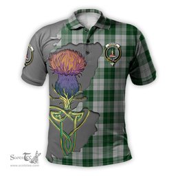 Scottish Erskine Green Clan Tartan with Thistle and Scotland Map Tartan Plaid Polo Shirt Scottish Plaid Tartan Plaid - ScotsTee - scotstee.com