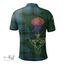 Scottish Davidson Ancient Clan Tartan with Thistle and Scotland Map Tartan Plaid Polo Shirt Scottish Plaid Tartan Plaid - ScotsTee - scotstee.com