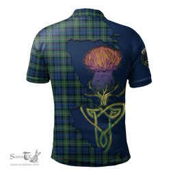 Scottish Forbes Ancient Clan Tartan with Thistle and Scotland Map Tartan Plaid Polo Shirt Scottish Plaid Tartan Plaid - ScotsTee - scotstee.com
