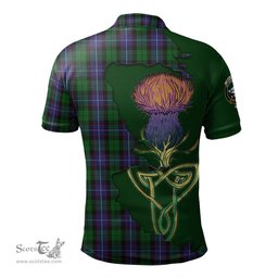 Scottish Galbraith Clan Tartan with Thistle and Scotland Map Tartan Plaid Polo Shirt Scottish Plaid Tartan Plaid - ScotsTee - scotstee.com