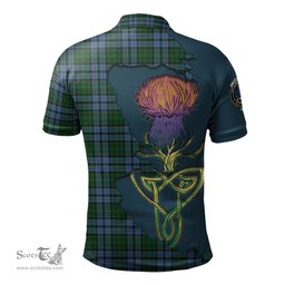 Scottish Forsyth Clan Tartan with Thistle and Scotland Map Tartan Plaid Polo Shirt Scottish Plaid Tartan Plaid - ScotsTee - scotstee.com