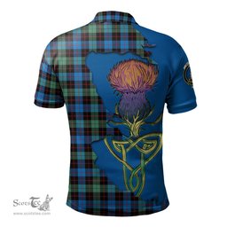 Scottish Guthrie Ancient Clan Tartan with Thistle and Scotland Map Tartan Plaid Polo Shirt Scottish Plaid Tartan Plaid - ScotsTee - scotstee.com
