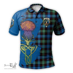 Scottish Guthrie Ancient Clan Tartan with Thistle and Scotland Map Tartan Plaid Polo Shirt Scottish Plaid Tartan Plaid - ScotsTee - scotstee.com