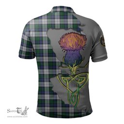 Scottish Graham Dress Clan Tartan with Thistle and Scotland Map Tartan Plaid Polo Shirt Scottish Plaid Tartan Plaid - ScotsTee - scotstee.com