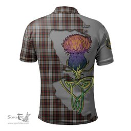 Scottish Douglas Ancient Dress Clan Tartan with Thistle and Scotland Map Tartan Plaid Polo Shirt Scottish Plaid Tartan Plaid - ScotsTee - scotstee.com