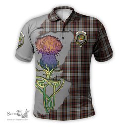 Scottish Douglas Ancient Dress Clan Tartan with Thistle and Scotland Map Tartan Plaid Polo Shirt Scottish Plaid Tartan Plaid - ScotsTee - scotstee.com