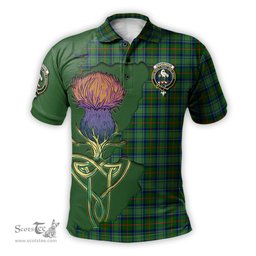 Scottish Cranstoun Clan Tartan with Thistle and Scotland Map Tartan Plaid Polo Shirt Scottish Plaid Tartan Plaid - ScotsTee - scotstee.com