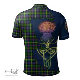 Scottish Farquharson Modern Clan Tartan with Thistle and Scotland Map Tartan Plaid Polo Shirt Scottish Plaid Tartan Plaid - ScotsTee - scotstee.com