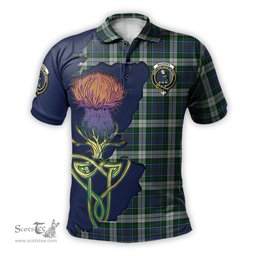 Scottish MacInnes Dress Clan Tartan with Thistle and Scotland Map Tartan Plaid Polo Shirt Scottish Plaid Tartan Plaid - ScotsTee - scotstee.com