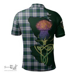 Scottish Lindsay Dress Clan Tartan with Thistle and Scotland Map Tartan Plaid Polo Shirt Scottish Plaid Tartan Plaid - ScotsTee - scotstee.com