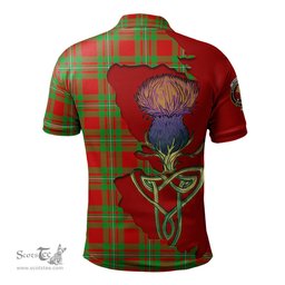 Scottish MacGregor Modern Clan Tartan with Thistle and Scotland Map Tartan Plaid Polo Shirt Scottish Plaid Tartan Plaid - ScotsTee - scotstee.com