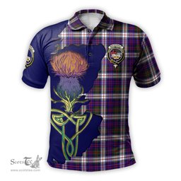 Scottish MacDonald Dress Modern Clan Tartan with Thistle and Scotland Map Tartan Plaid Polo Shirt Scottish Plaid Tartan Plaid - ScotsTee - scotstee.com