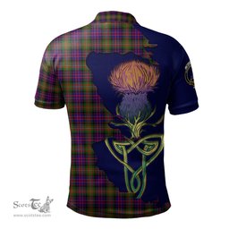 Scottish MacDonell of Glengarry Modern Clan Tartan with Thistle and Scotland Map Tartan Plaid Polo Shirt Scottish Plaid Tartan Plaid - ScotsTee - scotstee.com