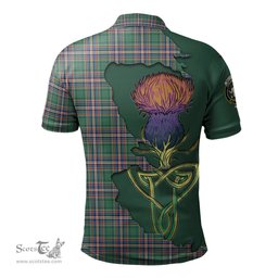 Scottish MacFarlane Hunting Ancient Clan Tartan with Thistle and Scotland Map Tartan Plaid Polo Shirt Scottish Plaid Tartan Plaid - ScotsTee - scotstee.com