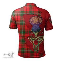 Scottish MacAulay Modern Clan Tartan with Thistle and Scotland Map Tartan Plaid Polo Shirt Scottish Plaid Tartan Plaid - ScotsTee - scotstee.com