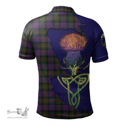 Scottish MacDonell of Glengarry Clan Tartan with Thistle and Scotland Map Tartan Plaid Polo Shirt Scottish Plaid Tartan Plaid - ScotsTee - scotstee.com