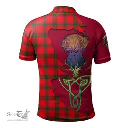 Scottish MacNab Modern Clan Tartan with Thistle and Scotland Map Tartan Plaid Polo Shirt Scottish Plaid Tartan Plaid - ScotsTee - scotstee.com