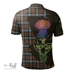 Scottish MacLaren Weathered Clan Tartan with Thistle and Scotland Map Tartan Plaid Polo Shirt Scottish Plaid Tartan Plaid - ScotsTee - scotstee.com