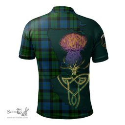 Scottish MacKie Clan Tartan with Thistle and Scotland Map Tartan Plaid Polo Shirt Scottish Plaid Tartan Plaid - ScotsTee - scotstee.com
