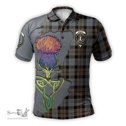 Scottish MacKay Weathered Clan Tartan with Thistle and Scotland Map Tartan Plaid Polo Shirt Scottish Plaid Tartan Plaid - ScotsTee - scotstee.com