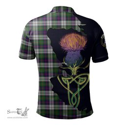 Scottish MacCallum Dress Clan Tartan with Thistle and Scotland Map Tartan Plaid Polo Shirt Scottish Plaid Tartan Plaid - ScotsTee - scotstee.com