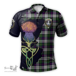 Scottish MacCallum Dress Clan Tartan with Thistle and Scotland Map Tartan Plaid Polo Shirt Scottish Plaid Tartan Plaid - ScotsTee - scotstee.com