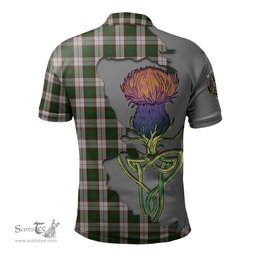 Scottish MacKinnon Dress Clan Tartan with Thistle and Scotland Map Tartan Plaid Polo Shirt Scottish Plaid Tartan Plaid - ScotsTee - scotstee.com