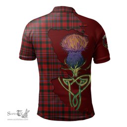Scottish MacAlister Clan Tartan with Thistle and Scotland Map Tartan Plaid Polo Shirt Scottish Plaid Tartan Plaid - ScotsTee - scotstee.com
